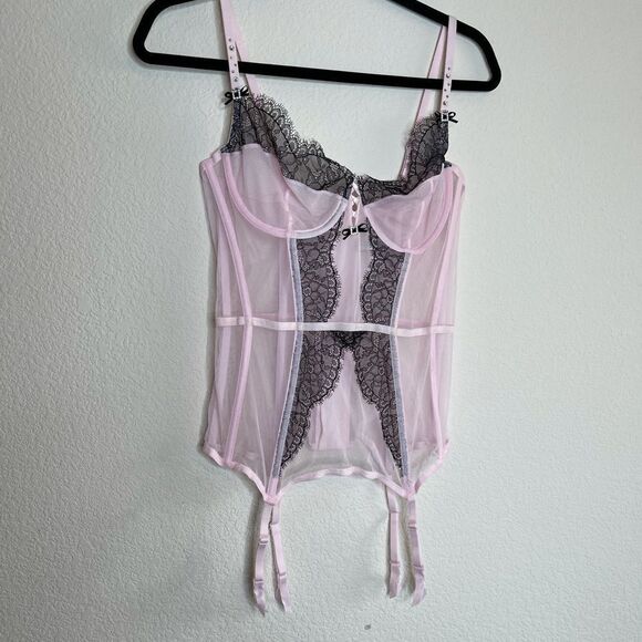 Victoria’s Secret pink lace sheer lingerie - Picture 2 of 8
